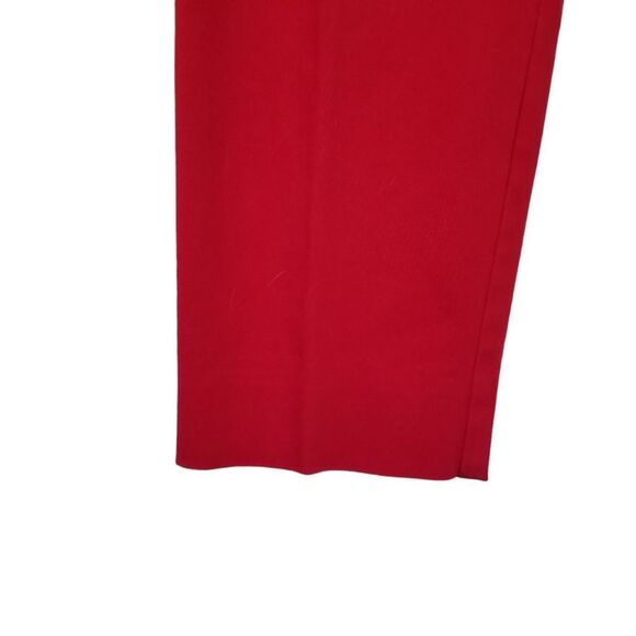 Harold's Vintage Red Twill Flat Front Capri Pants Size 10 No pockets 8 0307 - Picture 7 of 8